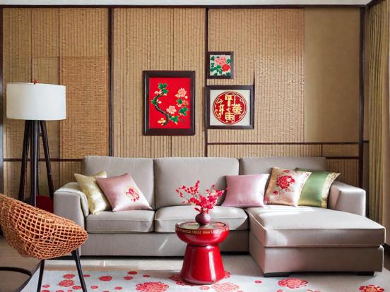 Asian style cozy living room