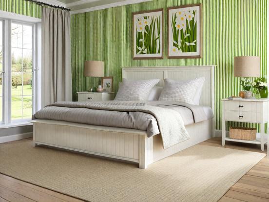 Serene green girly bedroom