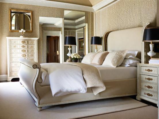 Luxury gold white bedroom