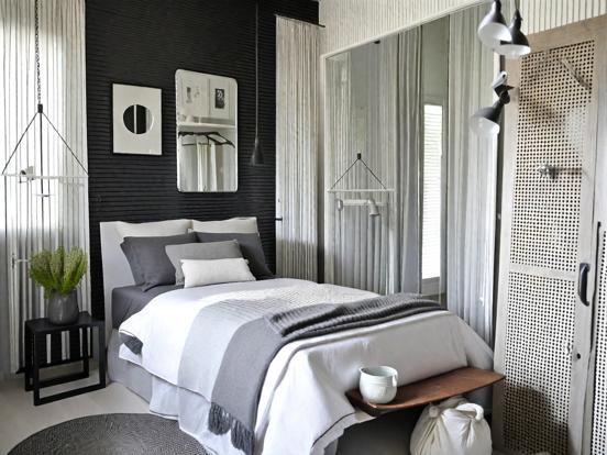 Scandi style monochrome bedroom