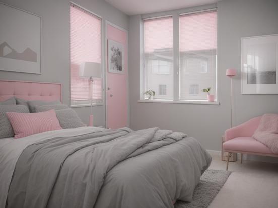 Pink bed and chair girly room