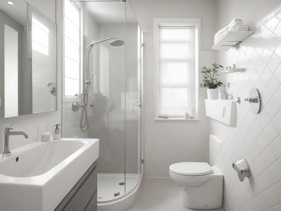 White modern bathroom interior