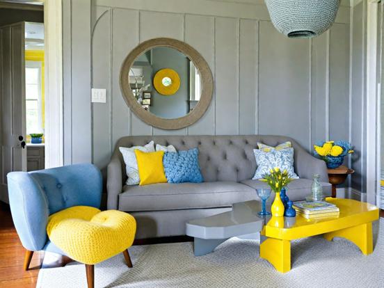 Blue and Yellow Living Room Decorating Ideas