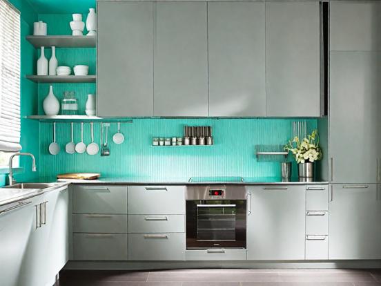 tiffany blue kitchen