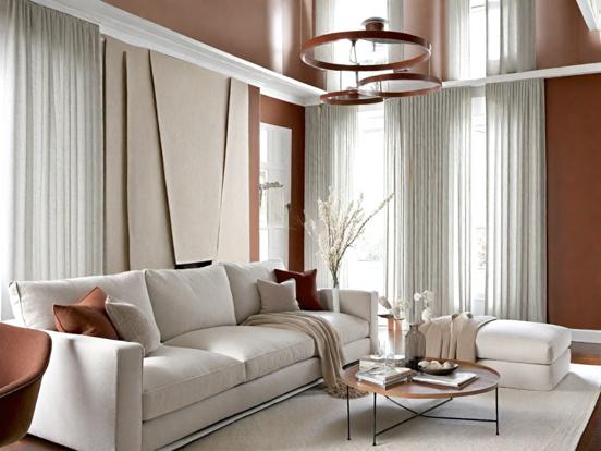 Cozy cream living room muted tones