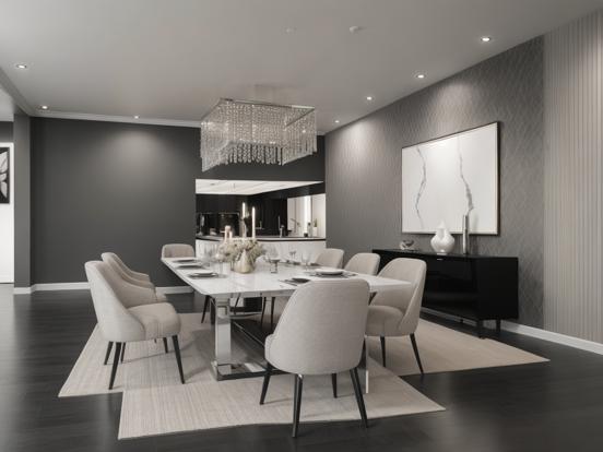 Luxury condo dining area