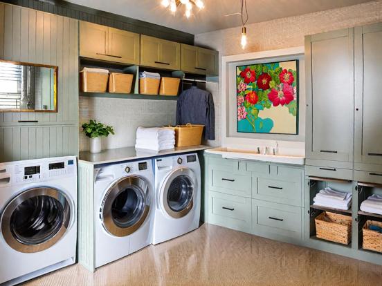 Urban industrial laundry room