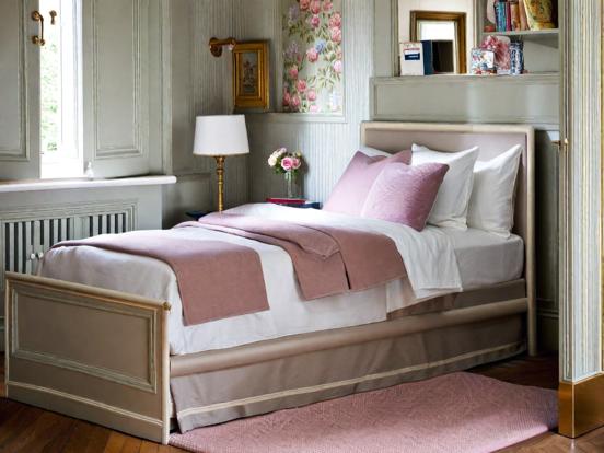 Pink serene girly bedroom decor