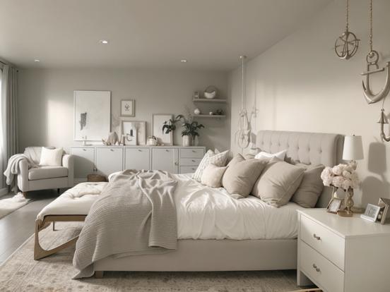 Serene cream bedroom decor