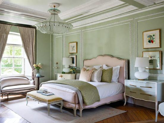 Elegant pastel bedroom decor