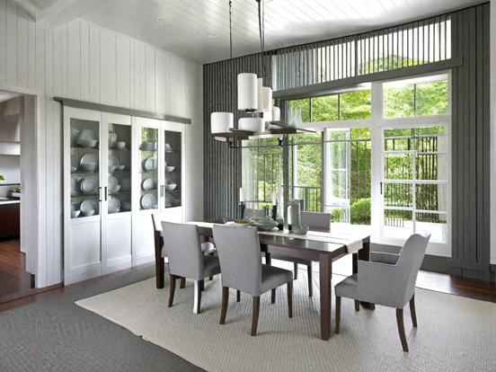 Modern dining room with decor