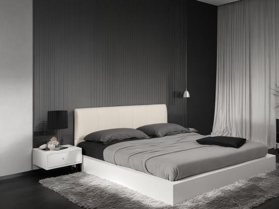 Monochrome bedroom decor