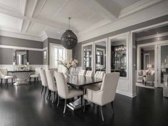 Elegant dining room closeup