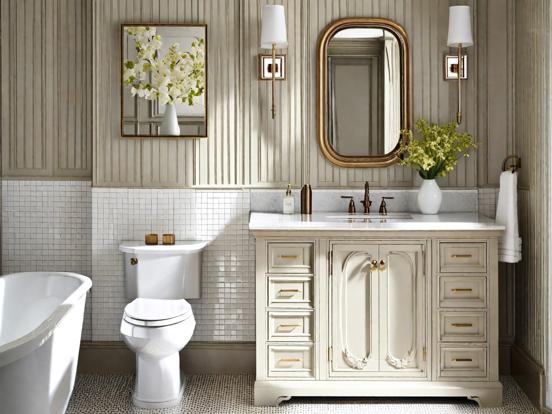 Premium white gold bathroom