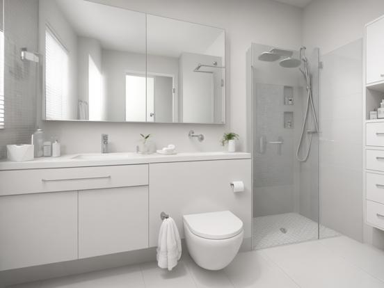 Modern white bathroom closeup