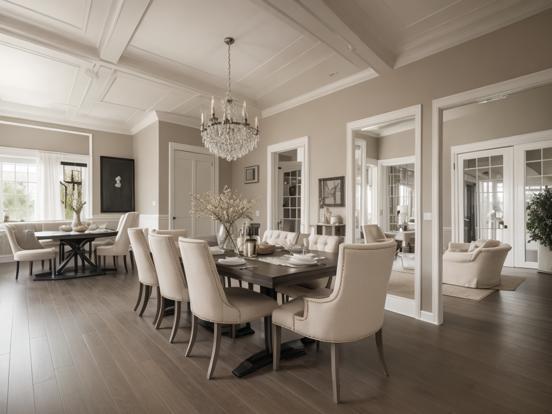 Elegant dining room closeup