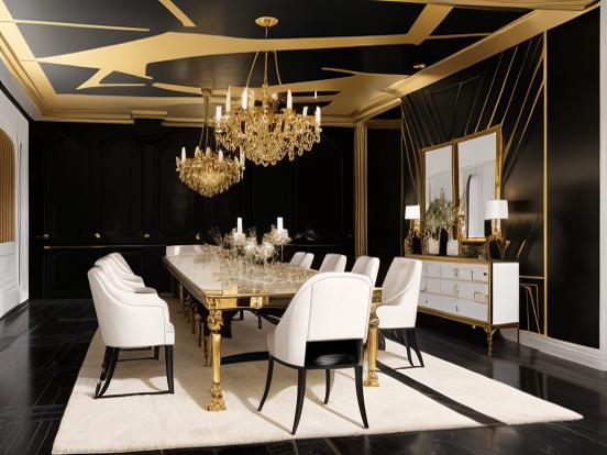 Opulent dining room decor