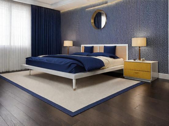 Blue black serene bedroom