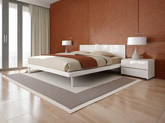 Serene brown white bedroom