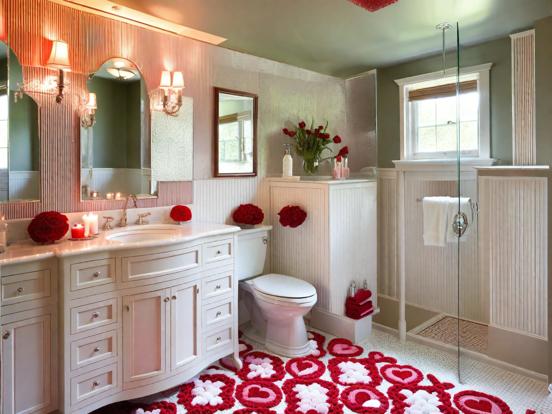 Red white premium bathroom