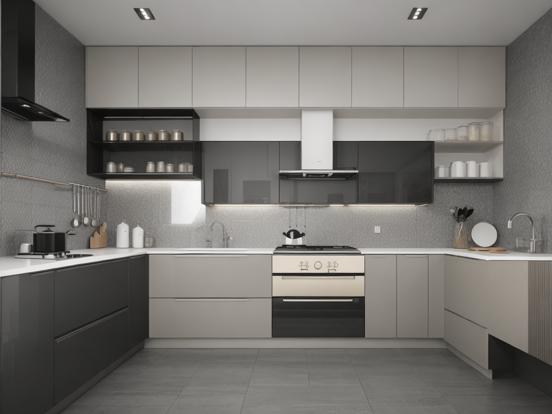 3D kitchen stove sink render