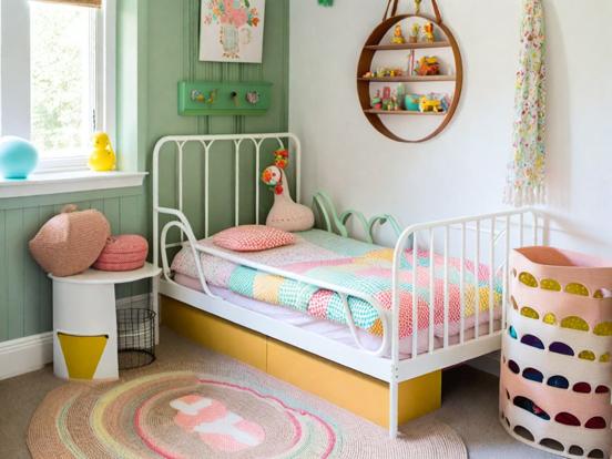 Childs bright pastel bedroom