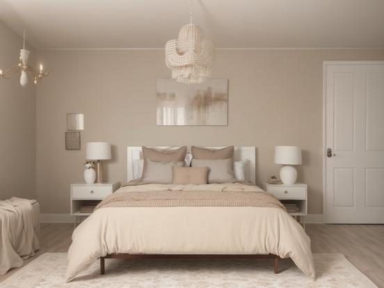 Serene cream bedroom decor