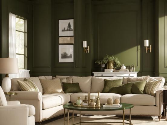 Living room closeup earth tones