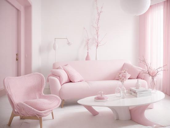 Bright pink living room decor