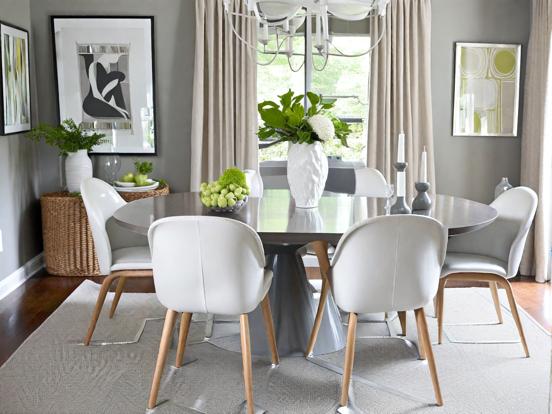 Table chairs vase Nate Berkus