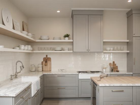 Small cozy kitchen with sink