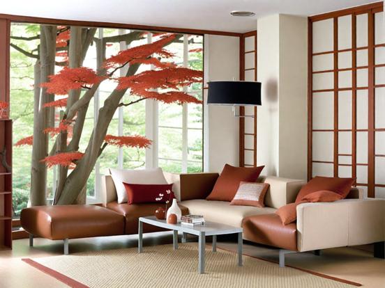 Japanese style living room decor