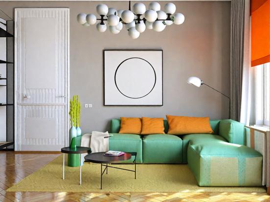 Bright modern living room