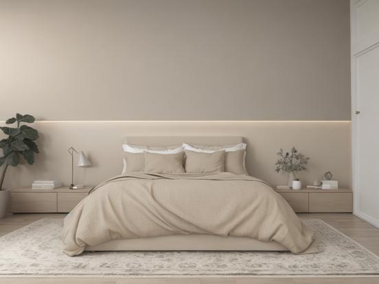 Serene minimalist bedroom decor