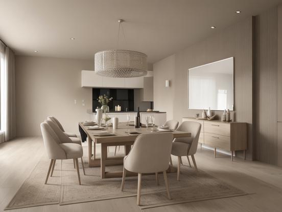 Dining room CGI minimalist design