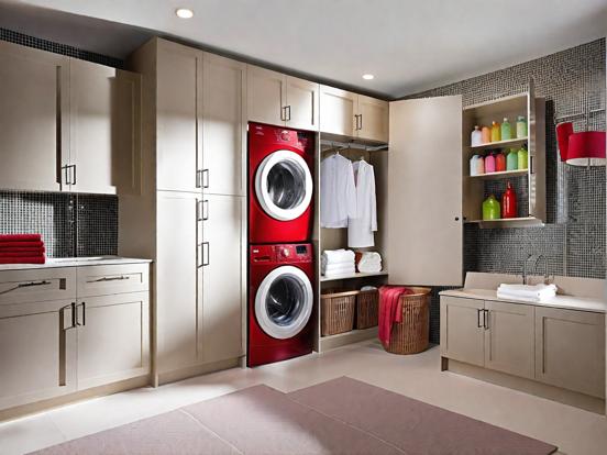 Modern laundry room setup