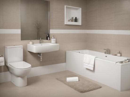 Modern white bathroom design