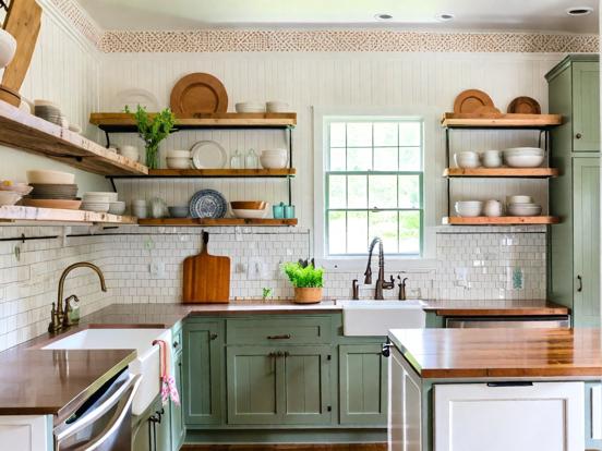 Cozy cluttered cottage kitchen