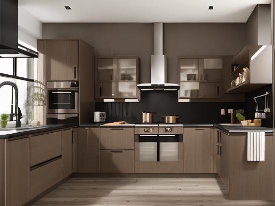 Luxury kitchen closeup 3D