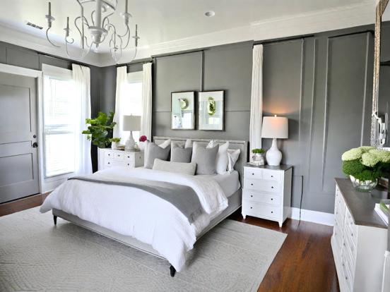 Serene grey bedroom decor