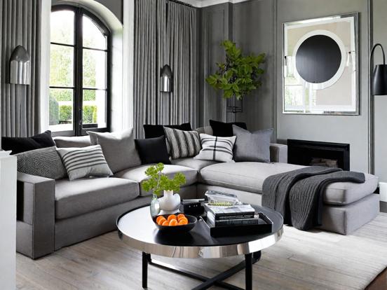 Dark moody living room decor