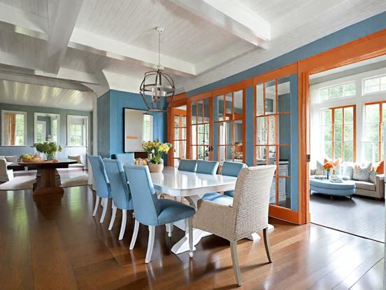 Dining room with bold decor