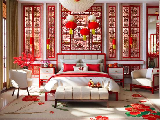 Asian style bedroom decor