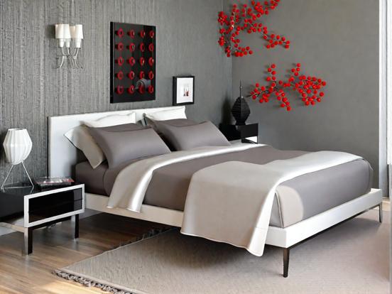 Serene elegant Asian bedroom