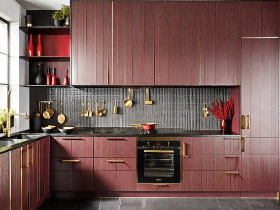 Black Gold and Red Kitchen Ideas