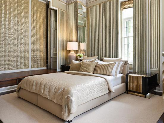 Gold serene luxury bedroom