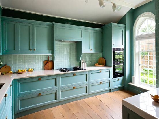 Luxury teal kitchen design