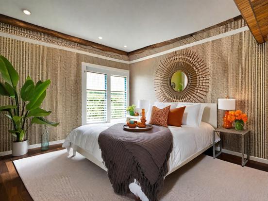 Serene styled bedroom decor