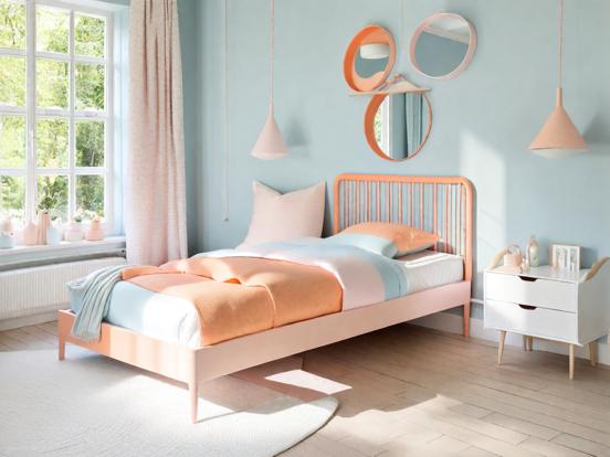 pastel scandinavian bedroom