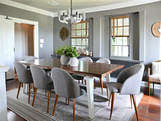 Grey Nate Berkus dining room